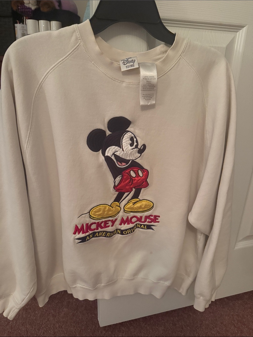 Disney Store Mickey Mouse Cream Sweatshirt